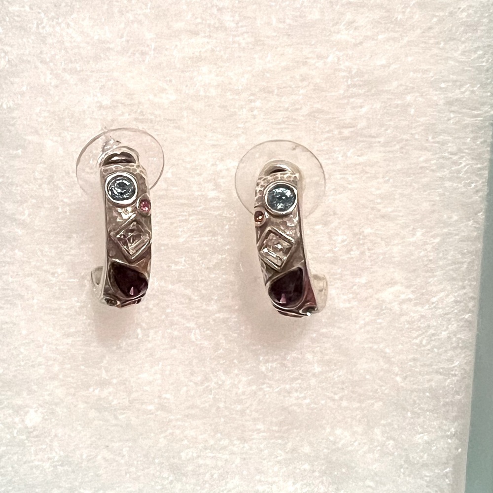 Silver with Beautiful Multi-Stone Earrings